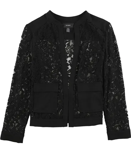 Alfani Womens Lace Bomber Jacket