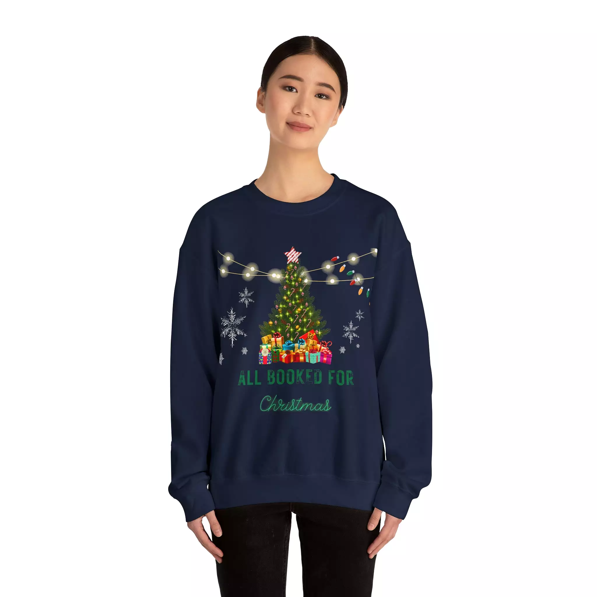 All booked for Christmas - Unisex Heavy Blend Crewneck Sweatshirt