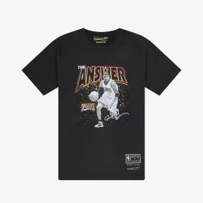 Allen Iverson Philadelphia 76ers Photo Splash Tee - Faded Black