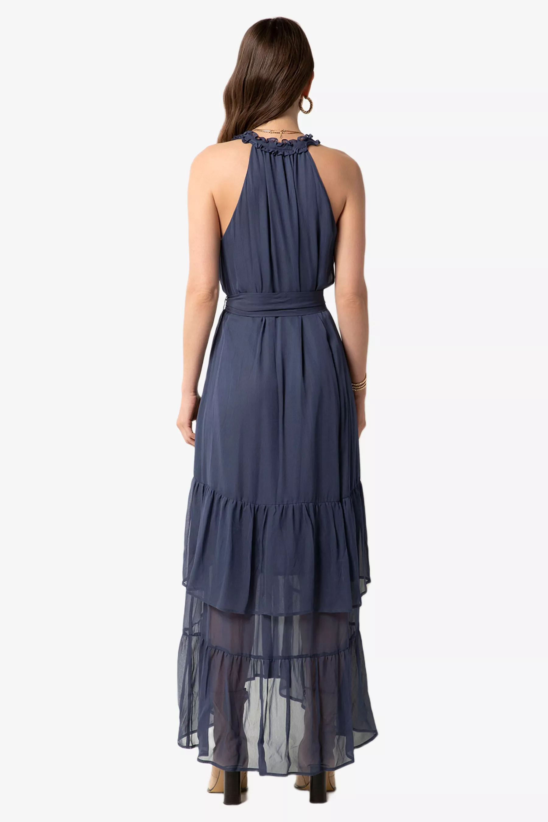 Arissa Sleeveless Ruffle Maxi Dress