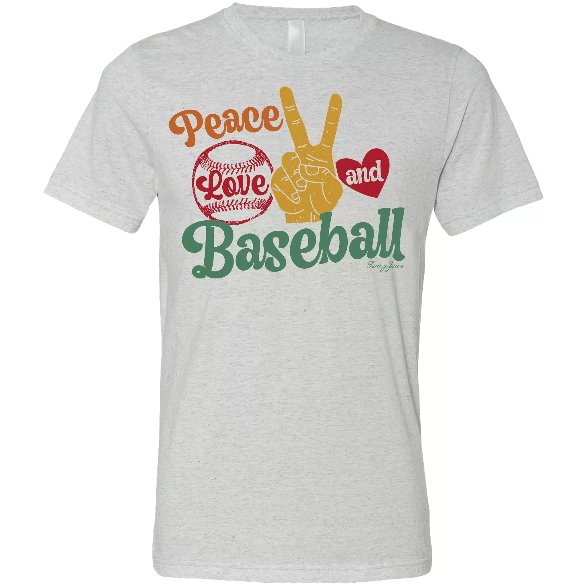 Baseball Peace, Love & Baseball Unisex T-Shirt