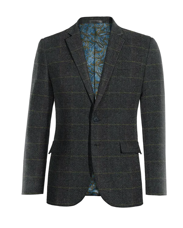  Blazer azul de tweed a cuadros edición limitada