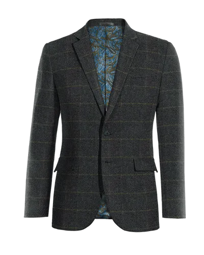  Blazer azul de tweed a cuadros edición limitada