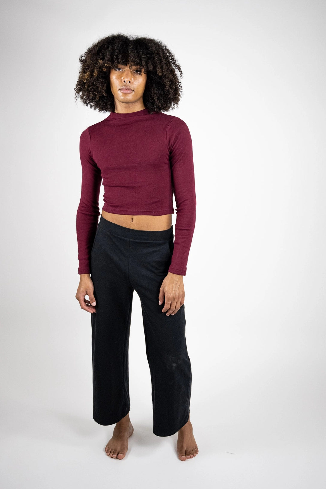 Boupha Mock Neck Crop Top