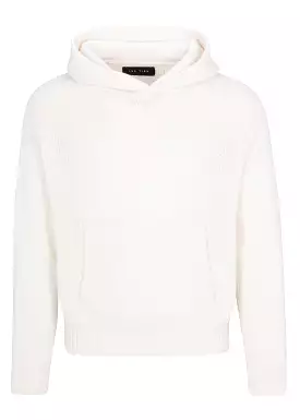 Cable Knit Cashmere Crop Hoodie