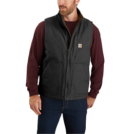 Carhartt Loose Fit Washed Duck Sherpa-Lined Mock-Neck Vest