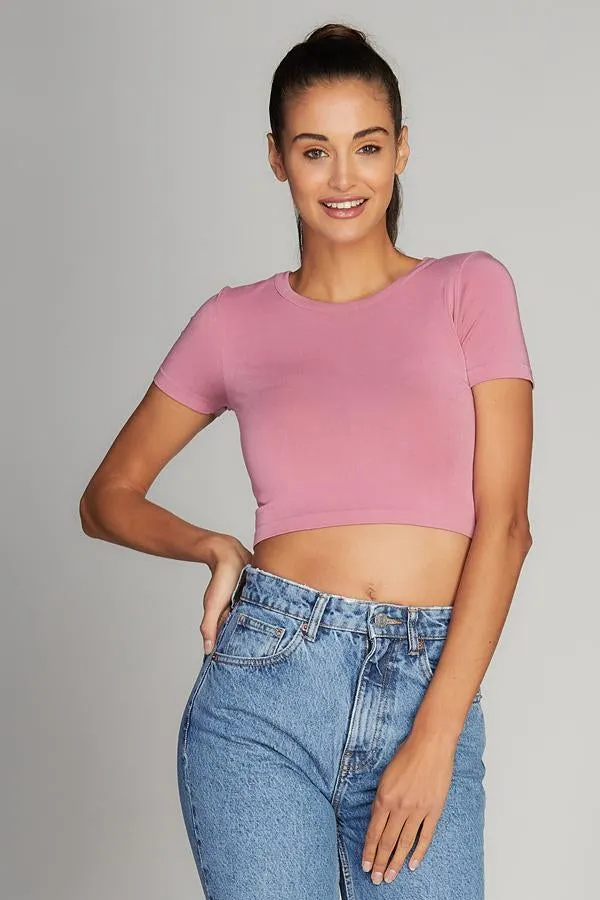 C’est Moi Short Sleeve Cropped Tee