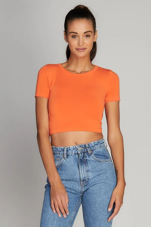 C’est Moi Short Sleeve Cropped Tee