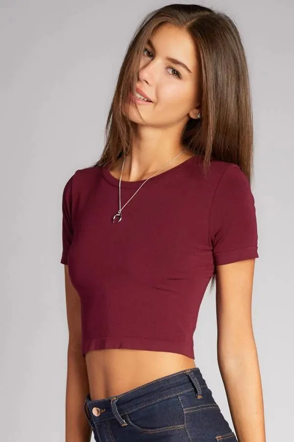 C’est Moi Short Sleeve Cropped Tee