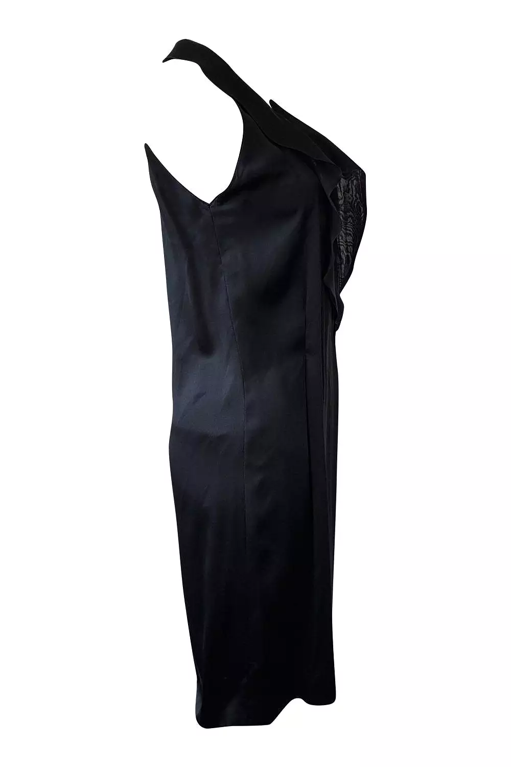 CHARLES JOURDAN Vintage Black Sleeveless Wrap Dress (UK 14)