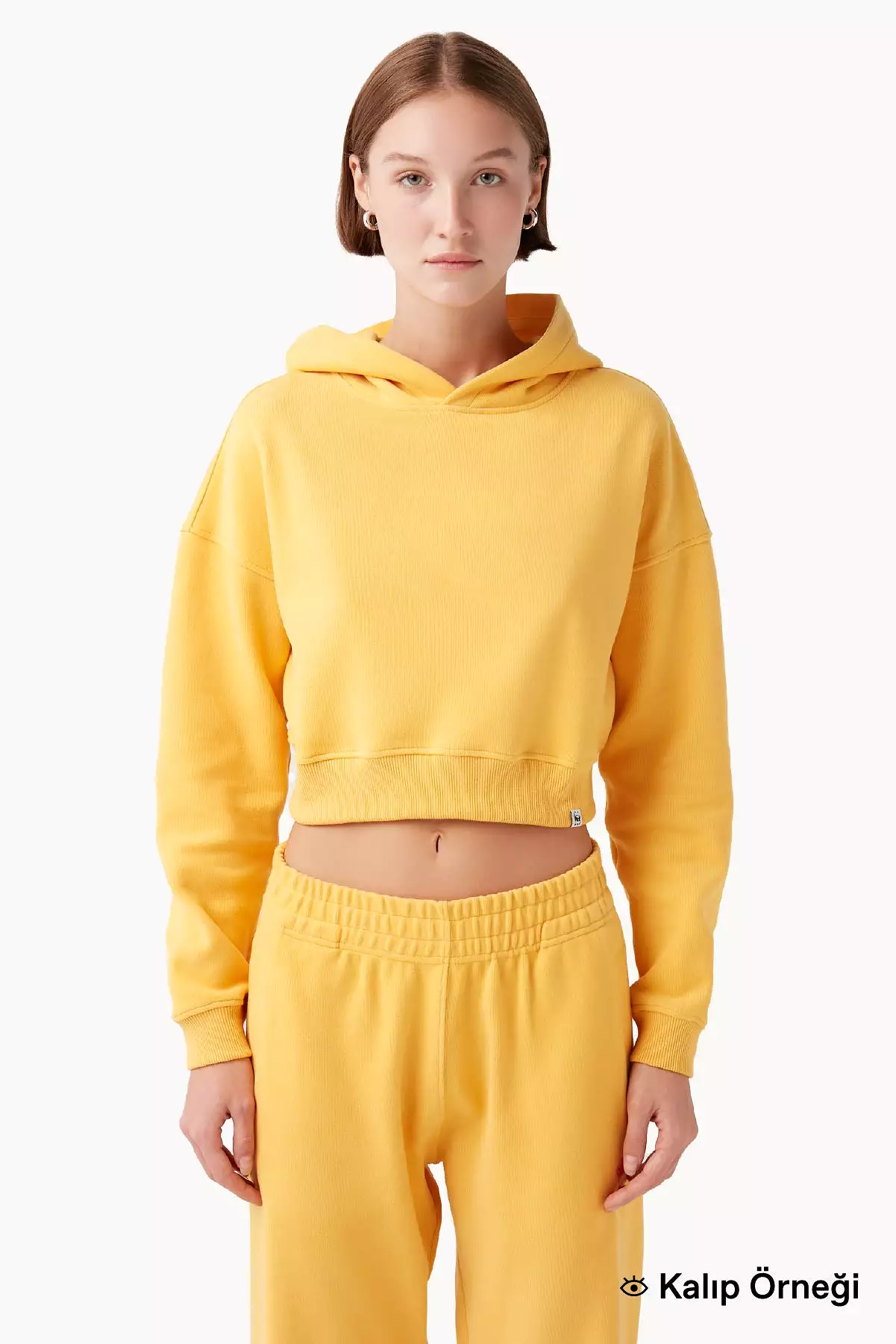 Chi & Chi Super Soft Crop Hoodie - Ekru