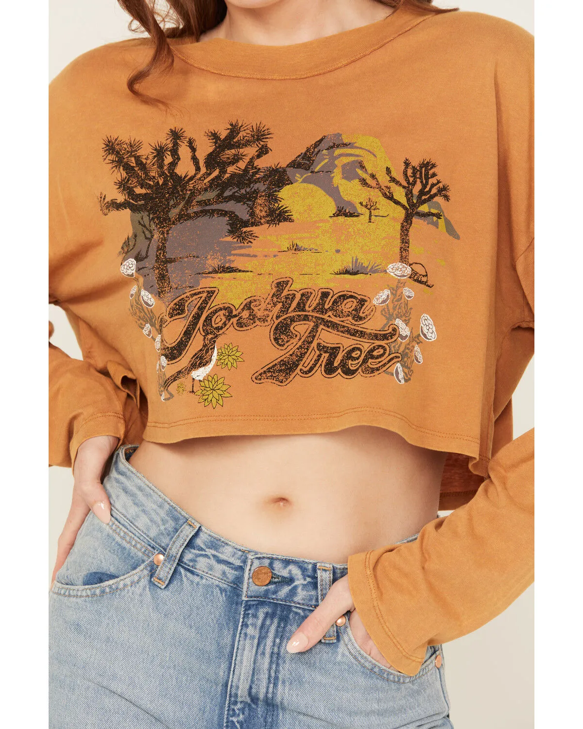 Cleo + Wolf Women's Joshua Tree Long Sleeve Cropped Tee