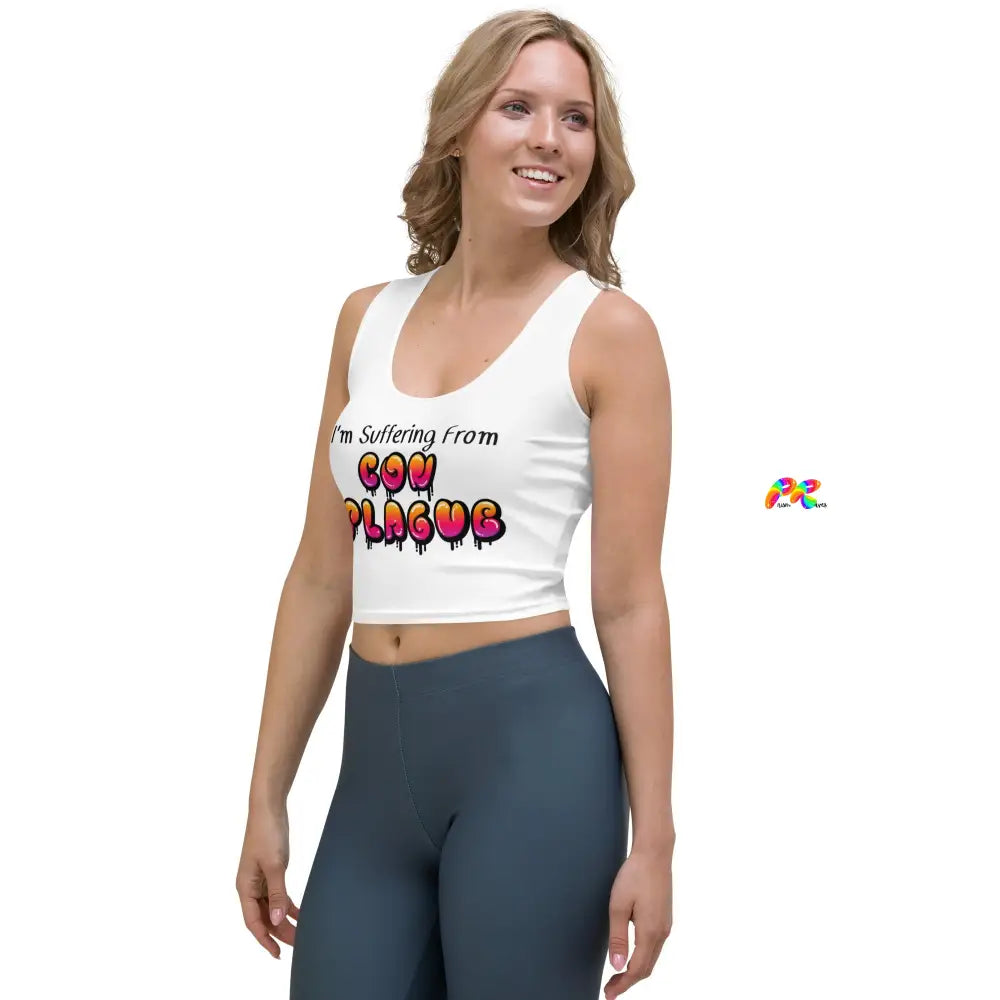 Con Plague Slim Fit Crop Top