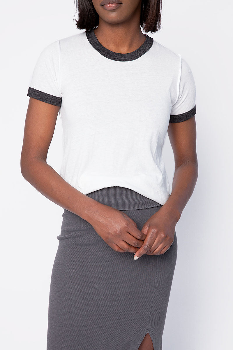 Corin Ringer Baby Tee in White