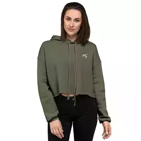 Crop Hoodie | Military Green