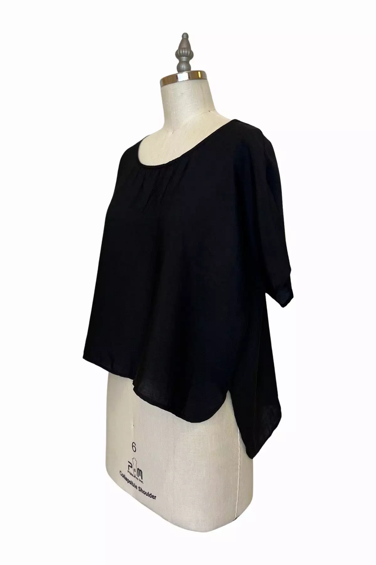 Cropped Easy Tee | Silky Black