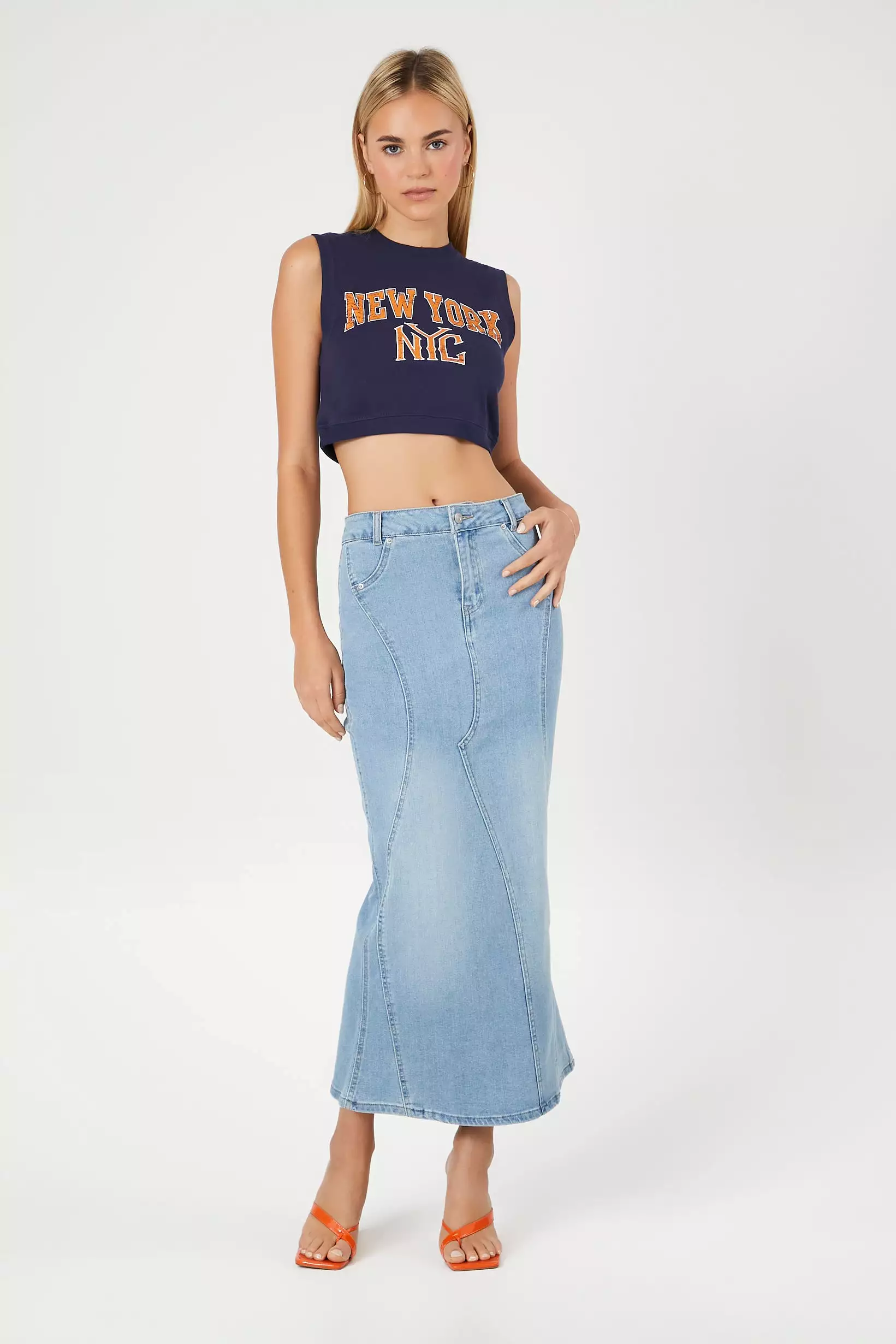 Cropped NYC Graphic Muscle Tee