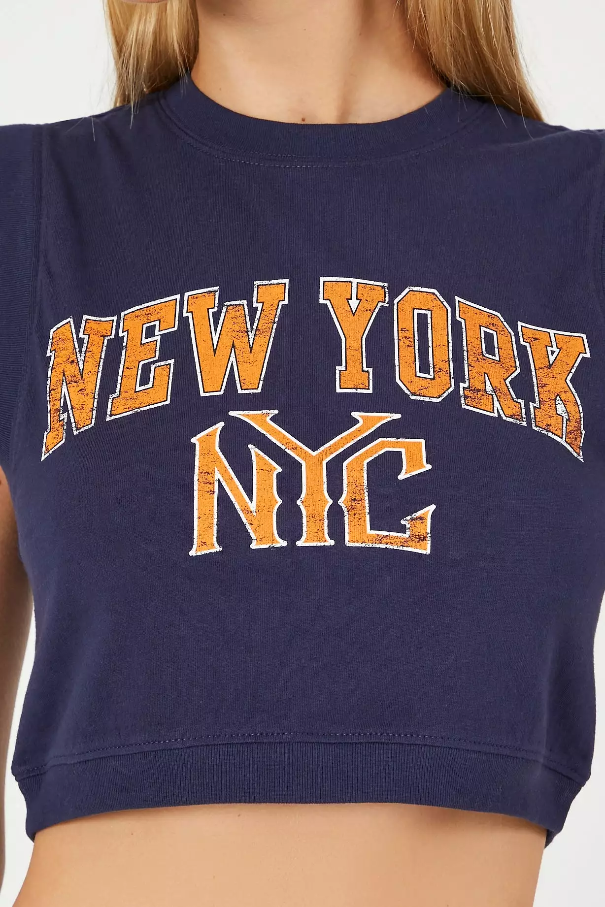 Cropped NYC Graphic Muscle Tee