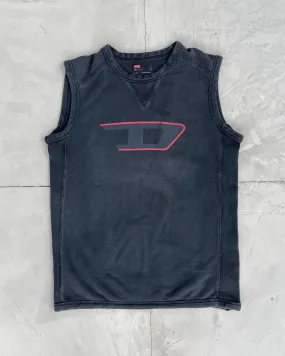 DIESEL BLACK SWEATER VEST - M