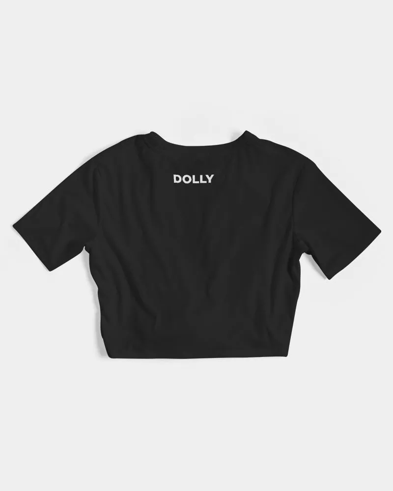 DOLLY  Ballerina Doll Pink Women's Twist-Front Cropped Tee