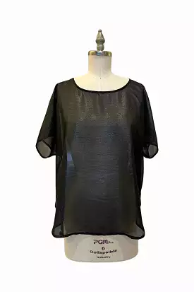 Easy Tee | Sheer Black Foil