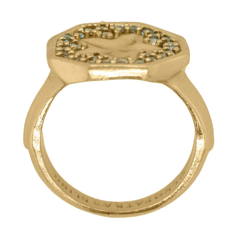 Endymion Ring in Blue - 18K Gold Plated