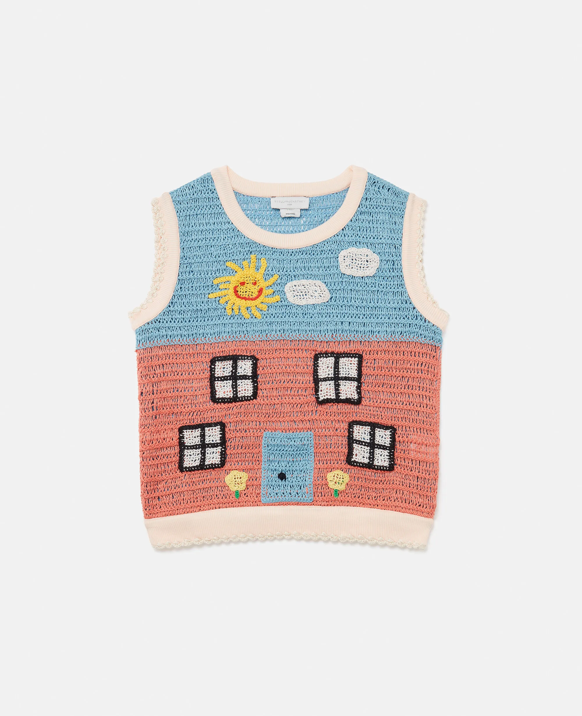 Farmyard Appliqué Knitted Sweater Vest