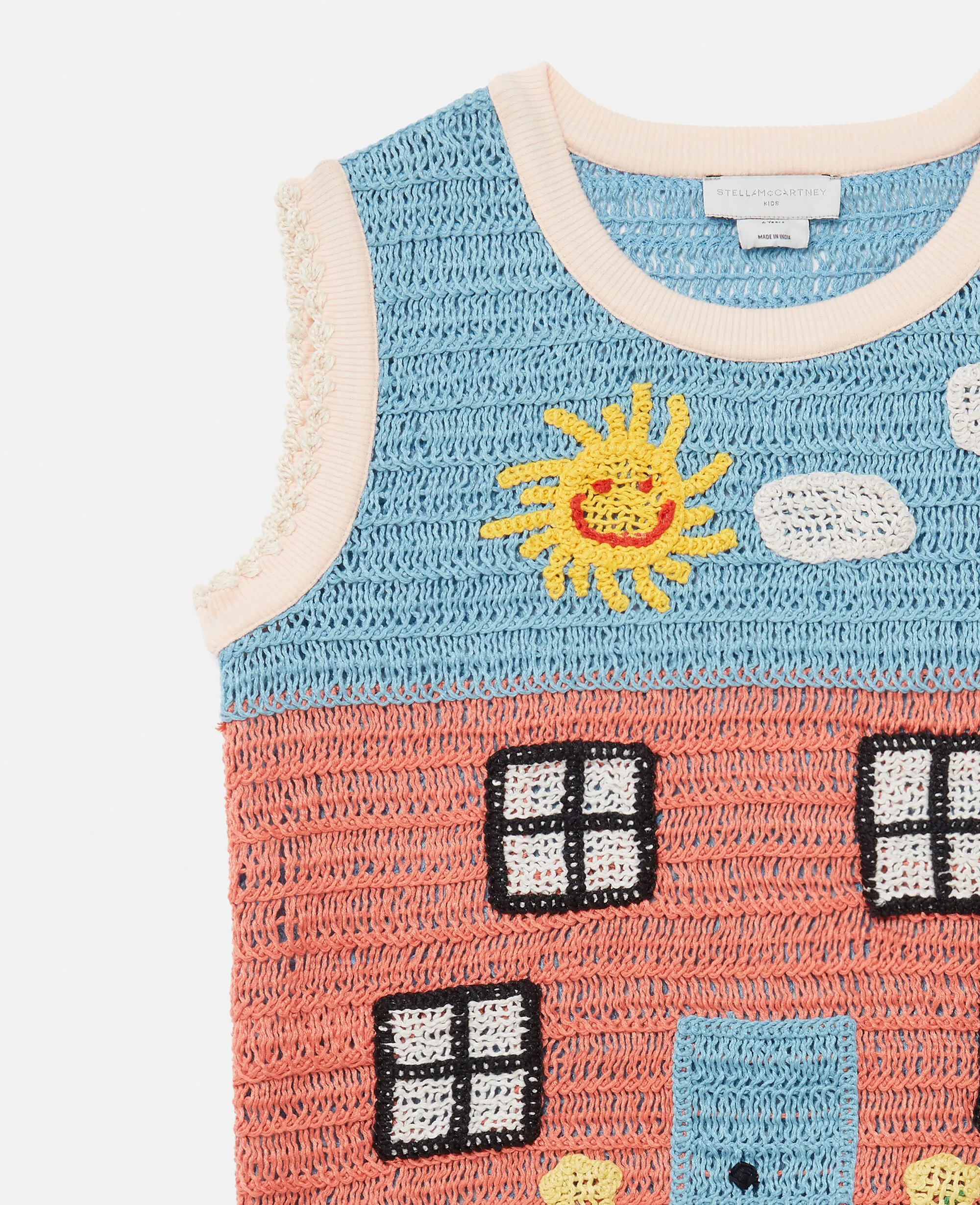 Farmyard Appliqué Knitted Sweater Vest