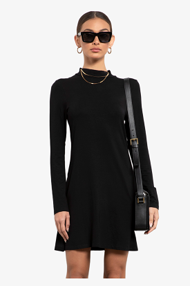 Fernanda Mock Neck Mini Dress