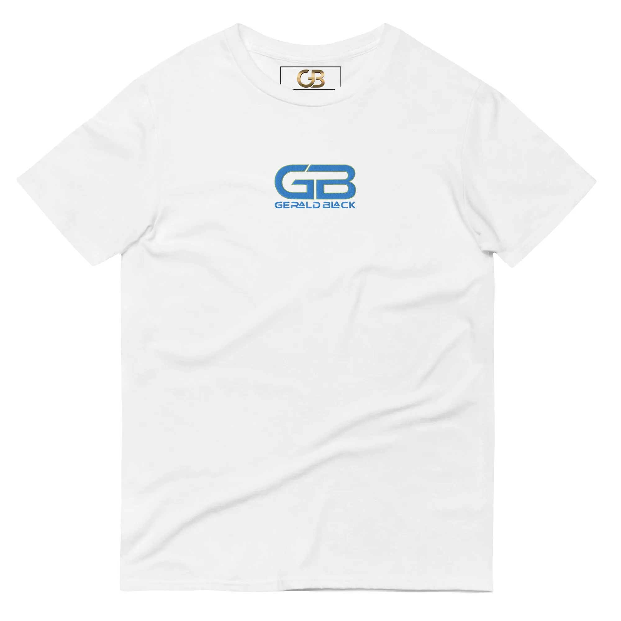 Gerald Black Short-sleeve Embroidery Statement T-Shirt for Unisex