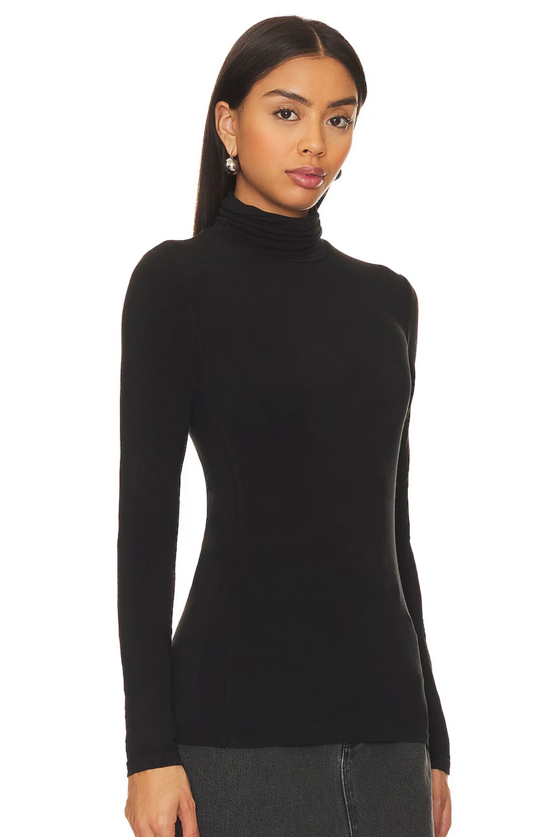 GIA BLACK MOCK NECK