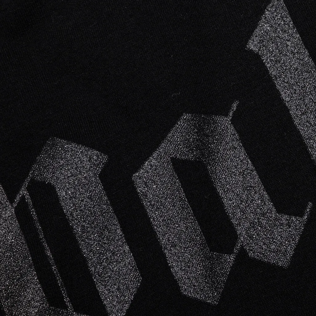 Glitter Classic Logo Over Tee - Black/Black