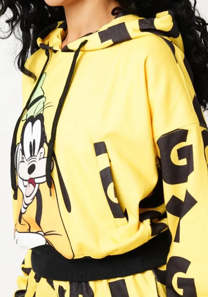 Goofy AOP Crop Hoodie