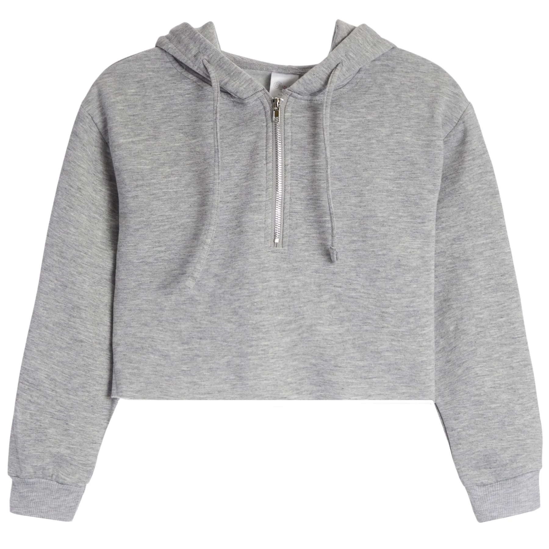 Half Zip Crop Hoodie