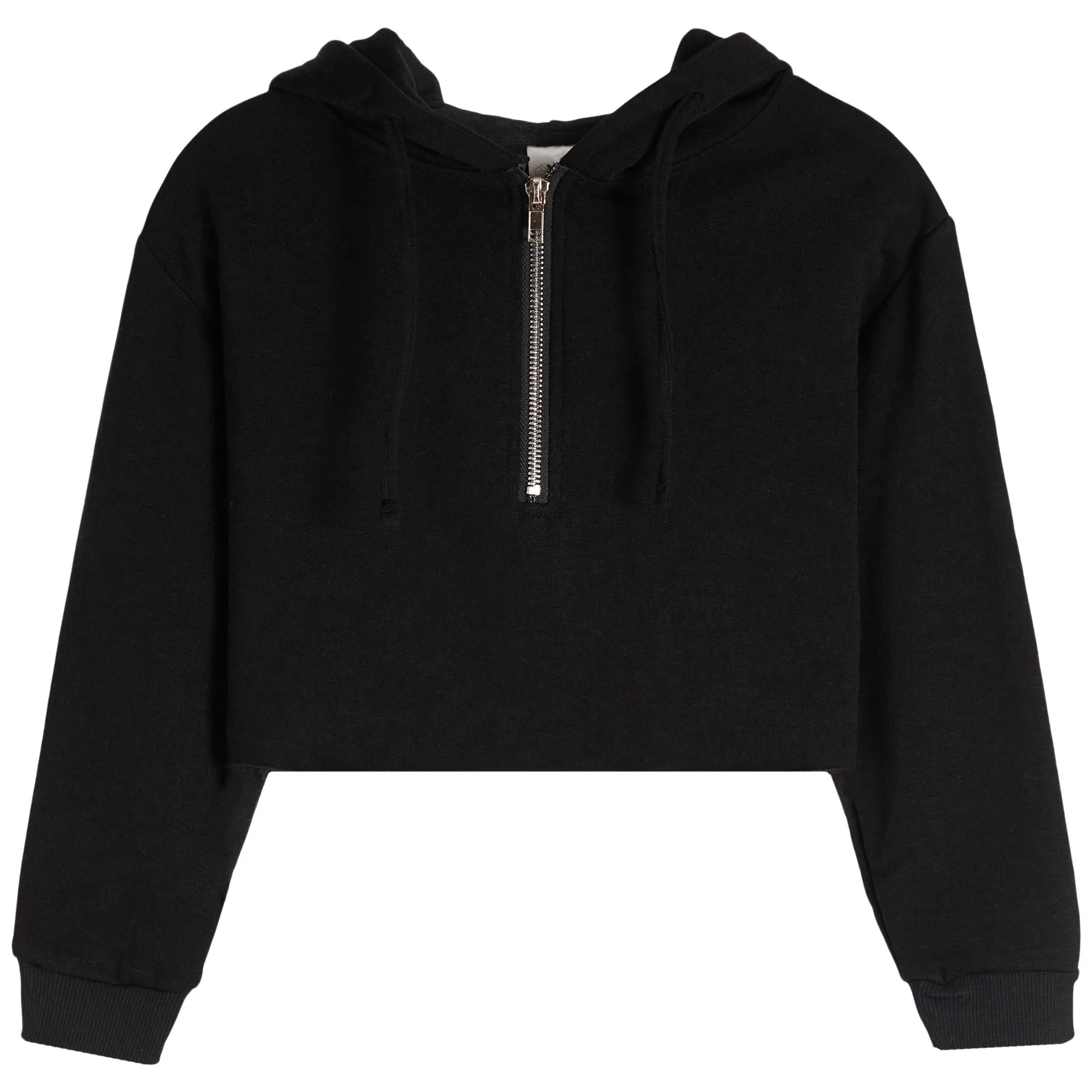 Half Zip Crop Hoodie