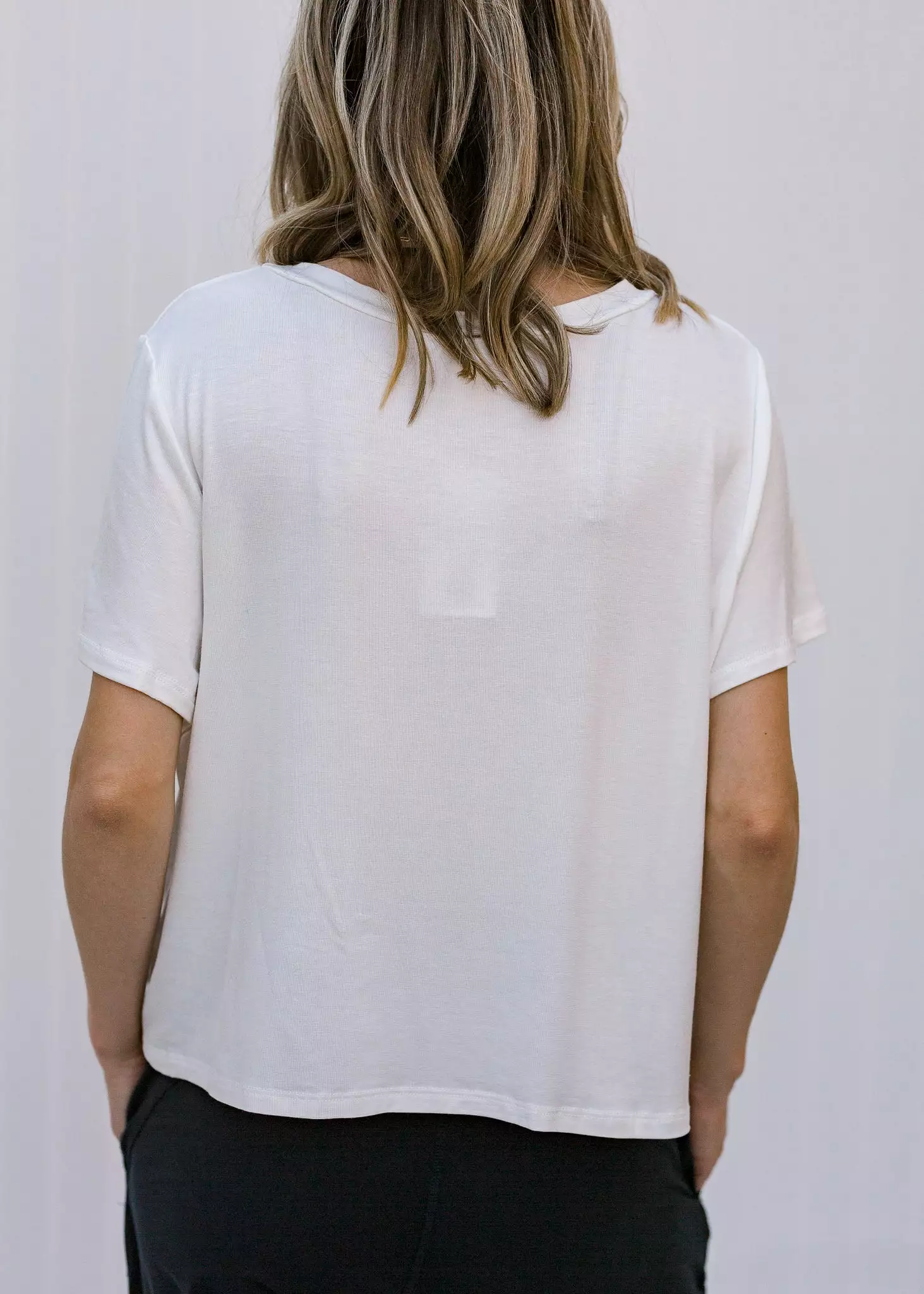 Ivory Slightly Cropped Tee