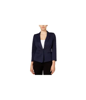 Kensie Womens Herringbone One Button Blazer Jacket