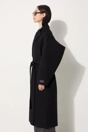 Kenzo wool coat Long Cashemere Coat black color FE62MA2169WA.99