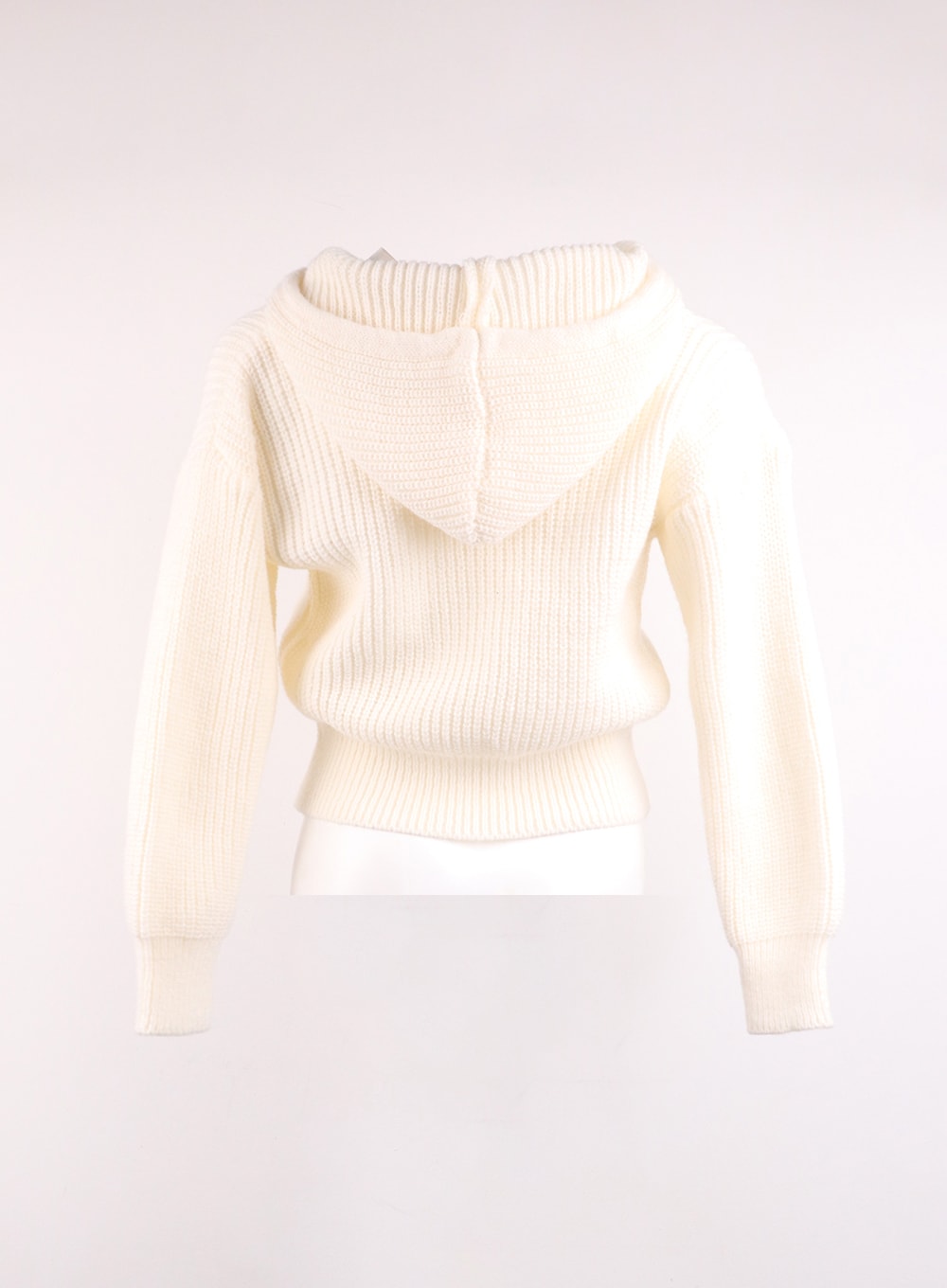 Knit Button Crop Hoodie OJ429