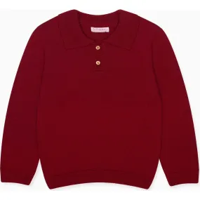 La Coqueta Burgundy Brio Merino Boy Sweater