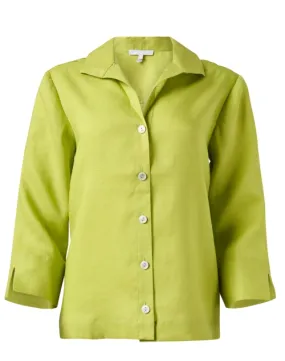 Lara Green Linen Shirt