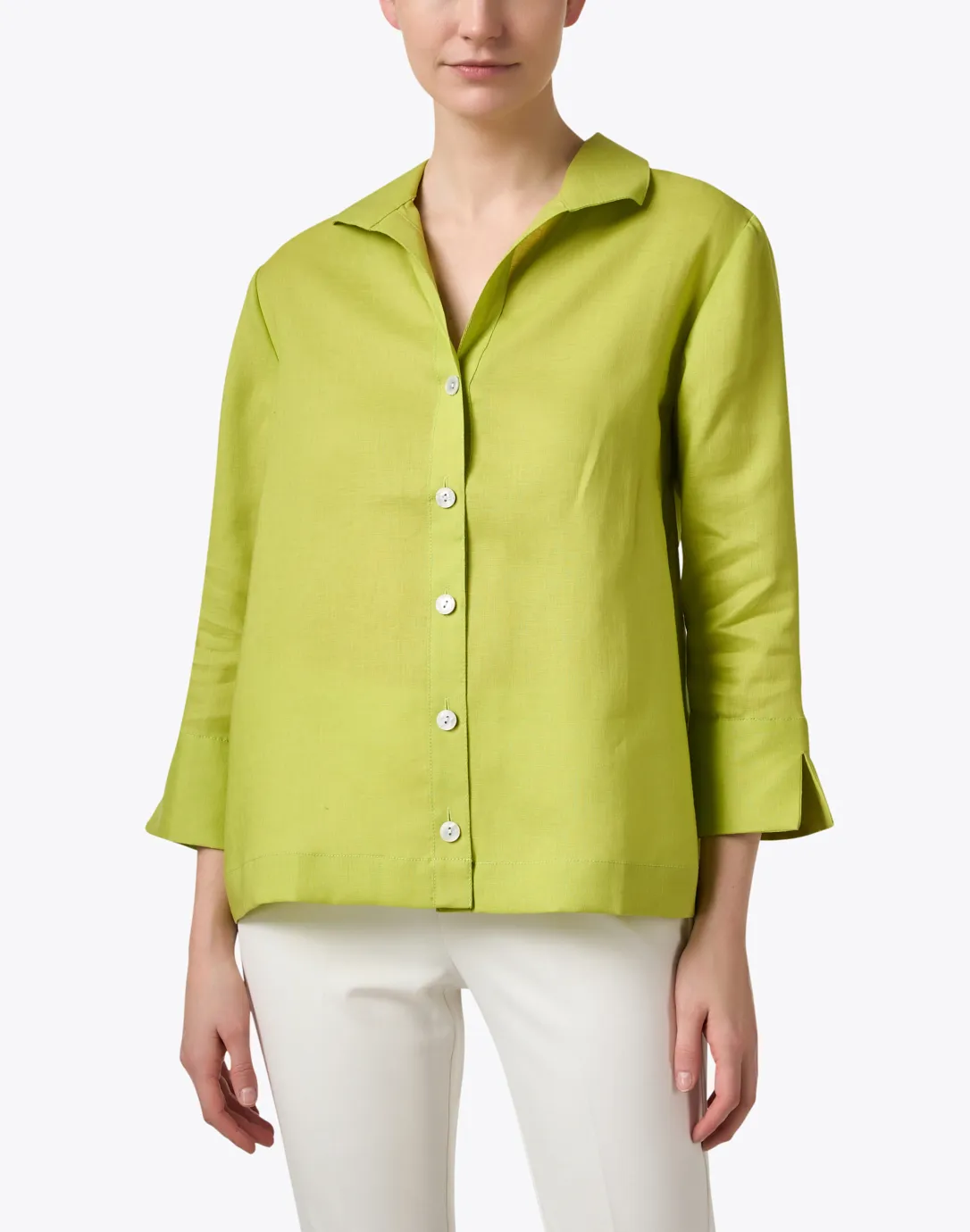 Lara Green Linen Shirt