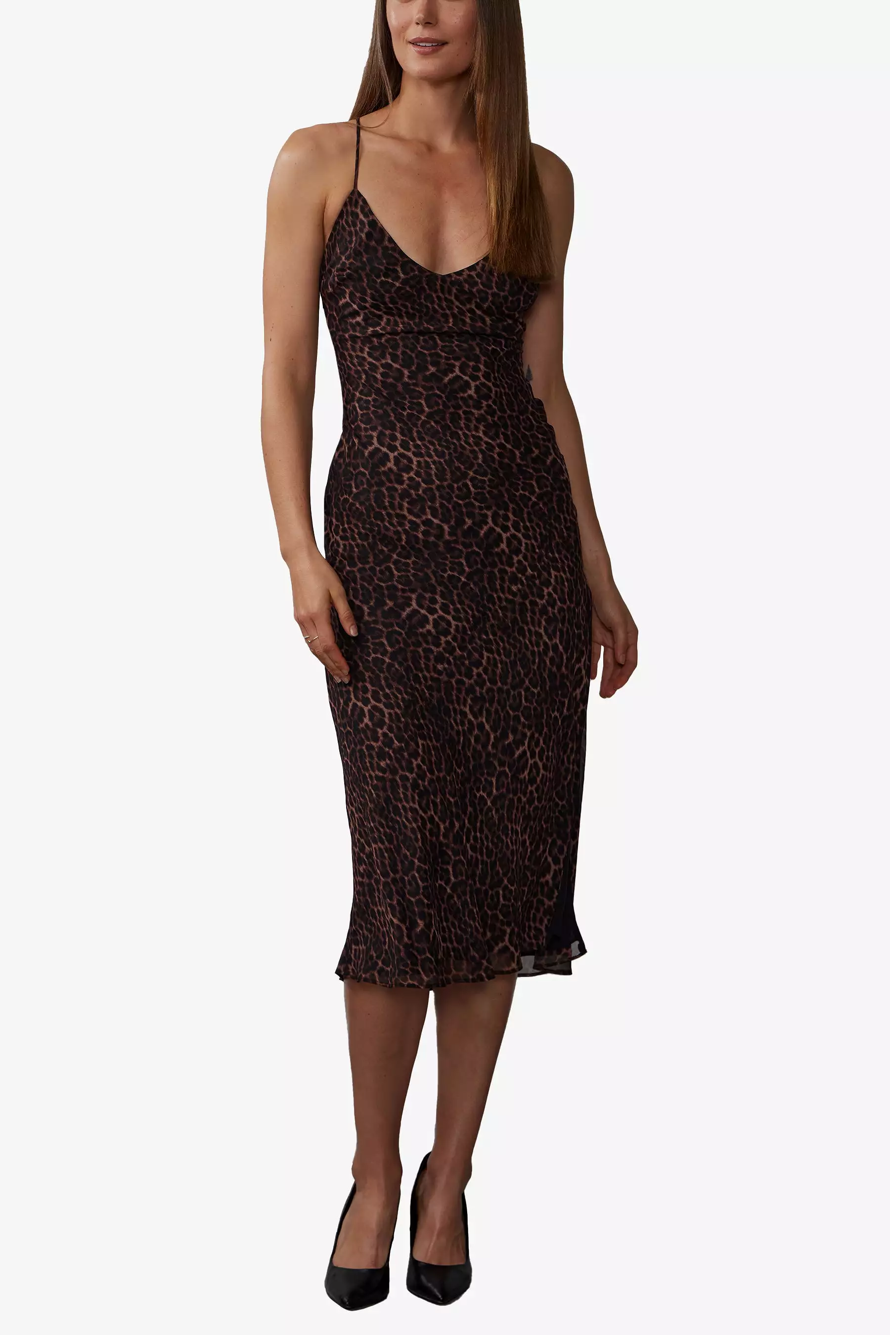 Leopard Slip Midi Dress