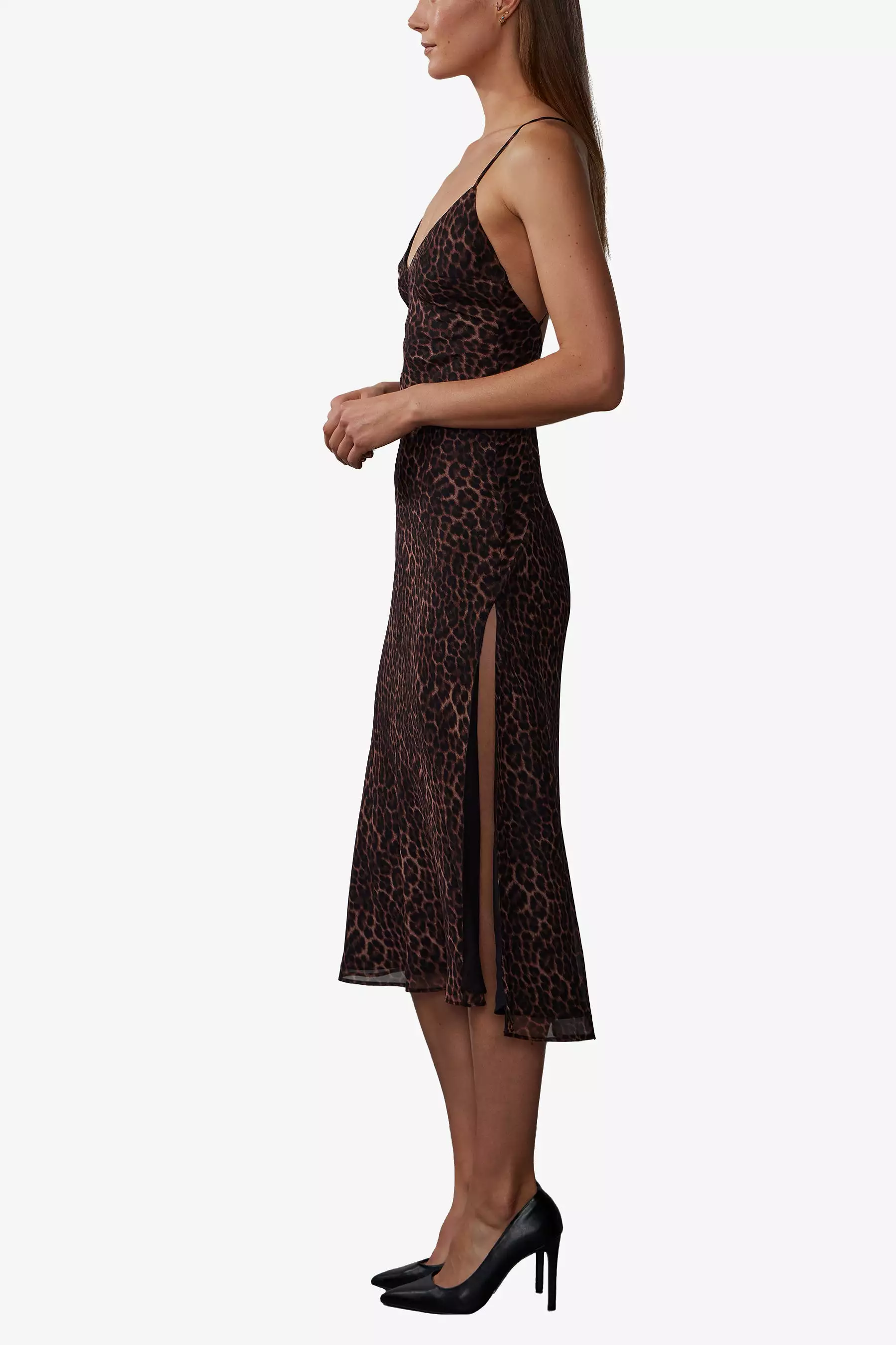 Leopard Slip Midi Dress