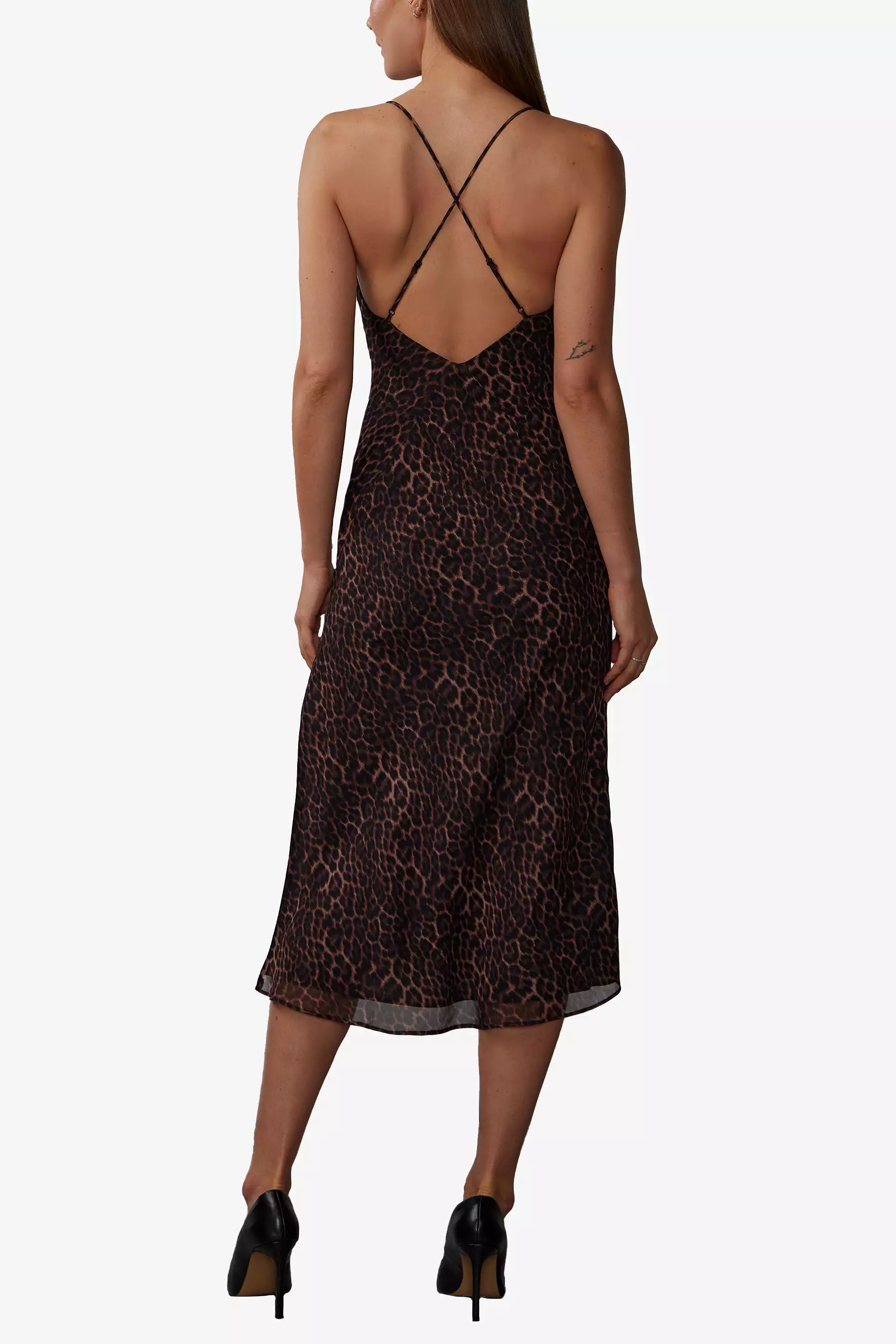 Leopard Slip Midi Dress