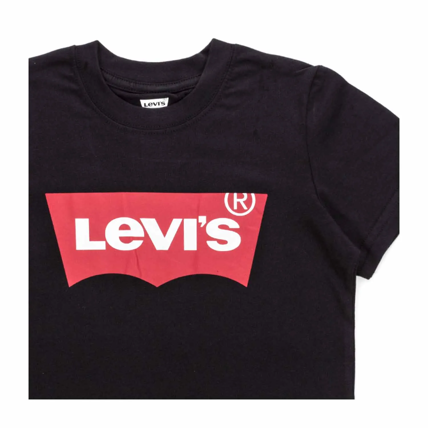 Levi's Black Unisex T-Shirt With Red Logo For Jr And Teen