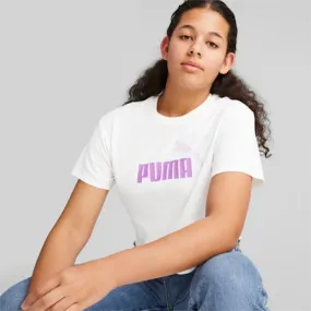 Logo Cropped Tee Youth | PUMA White-print | PUMA Shop All Puma | PUMA 