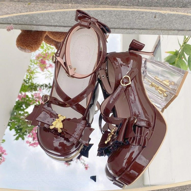 Lolita Bear Heels Mary Jane Shoes Sandals