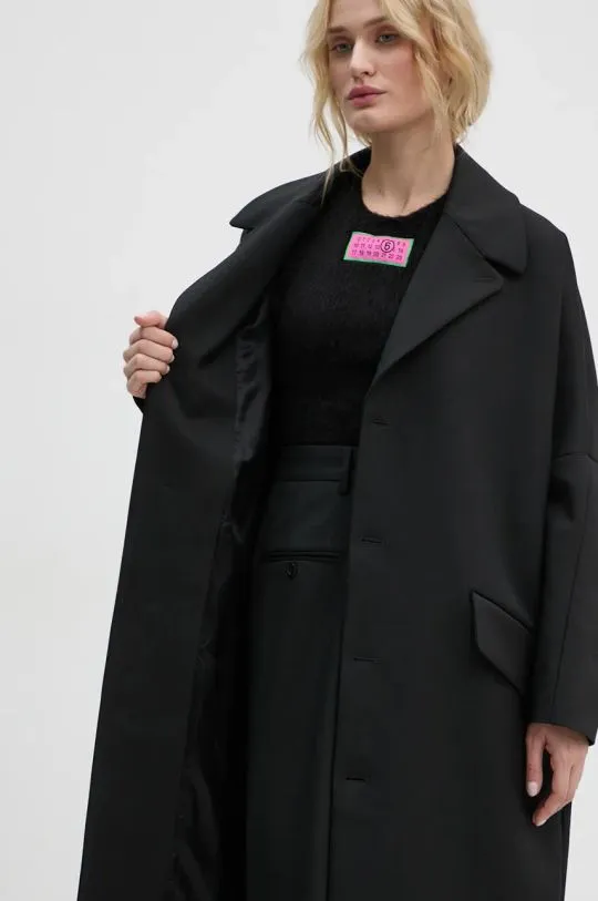 MM6 Maison Margiela coat women’s black color S62AA0087.M35222