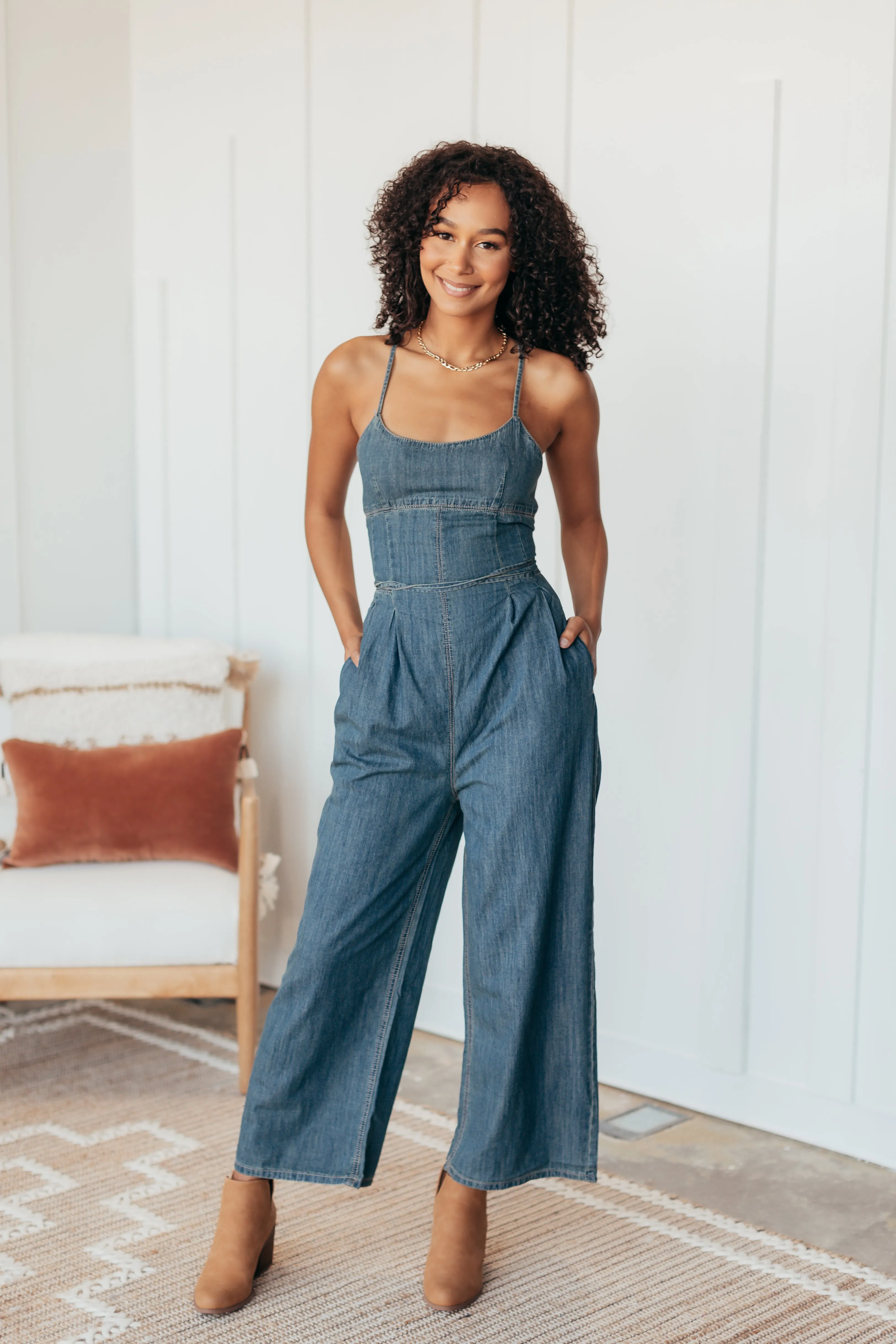 Muse Washed Denim Jumpsuit